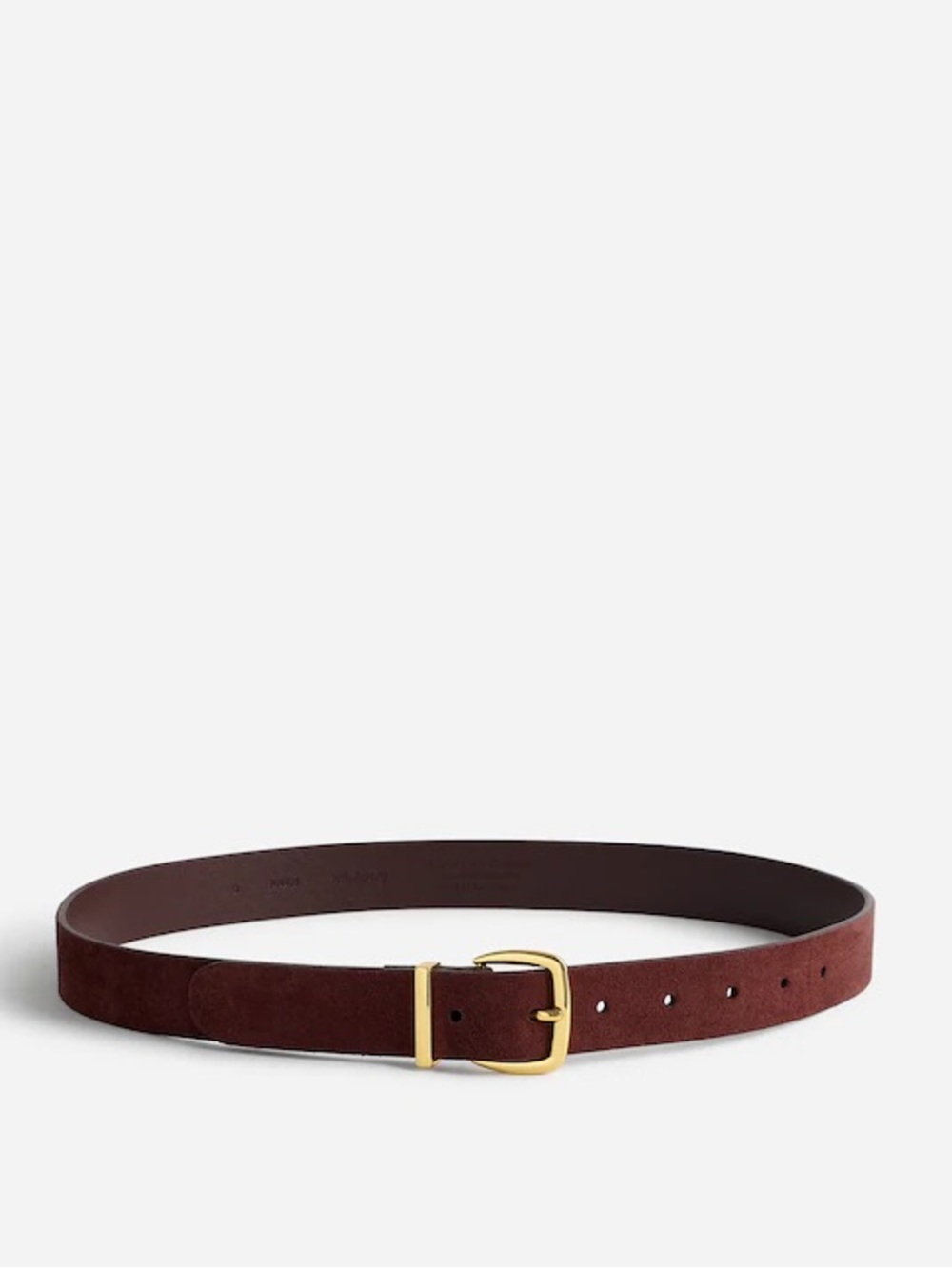 MADEWELL The Essential Suede Belt in “Chocolate Raisin”
